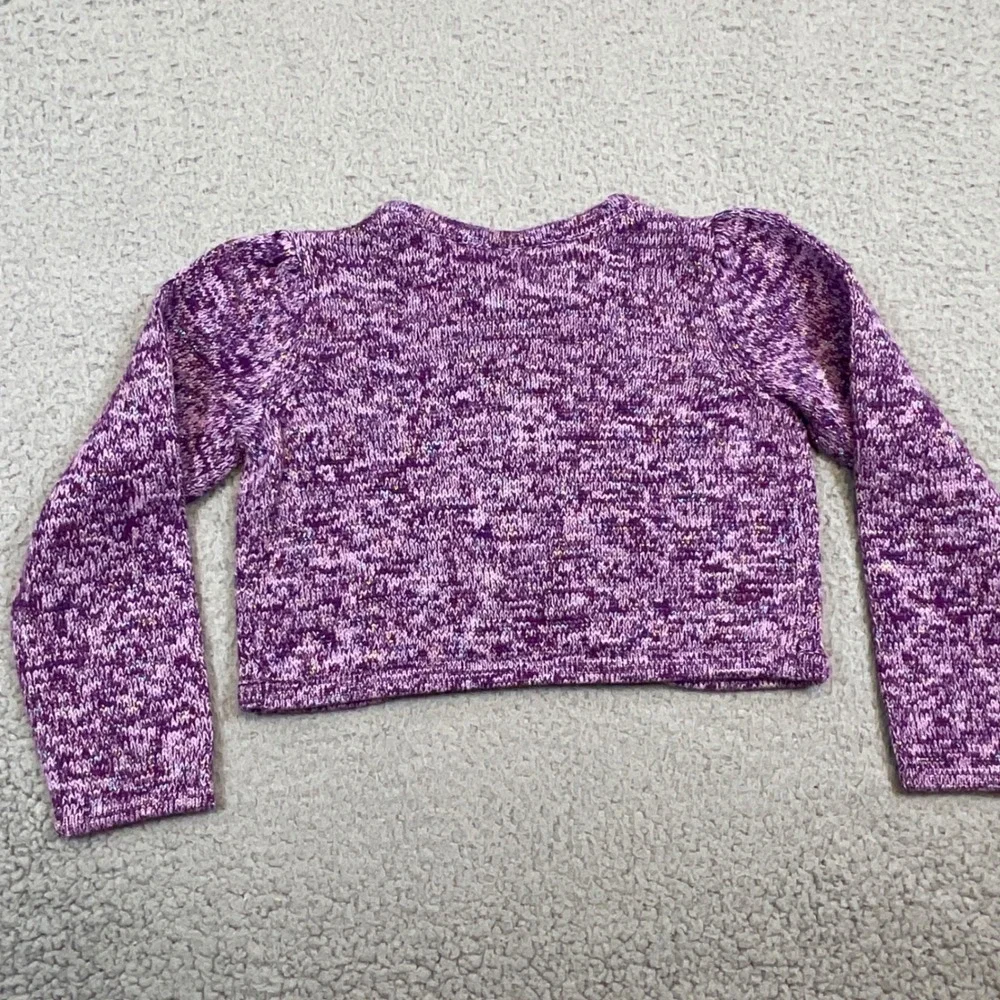 Gymboree Shrug Cardigan Kids 3T Purple NEW Shimmer Space Dye Bolero Sweater